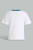Redtag-White-Monkey-Jungle-Theme-Short-Sleeve-Tshirt-All-Over-Prints-Infant-Boys-3 to 24 Months