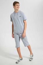 تنزيل الصورة على معرض الصور، Redtag-Grey-Melange-Keyshape-Active-Short-Active-Shorts-Senior-Boys-9 to 14 Years
