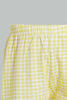 Redtag-Yellow-Bee-Print-T-Shirt-With-Short-Sets-Infant-Girls-3 to 24 Months