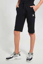 تنزيل الصورة على معرض الصور، Redtag-Black-Keyshape-Active-Short-Active-Shorts-Senior-Boys-9 to 14 Years
