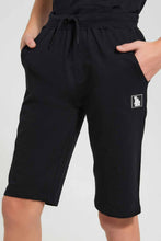 تنزيل الصورة على معرض الصور، Redtag-Black-Keyshape-Active-Short-Active-Shorts-Senior-Boys-9 to 14 Years
