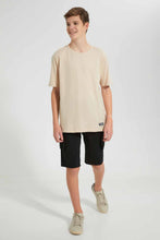 Load image into Gallery viewer, Redtag-Beige-Plain-Keyshape-T-Shirt-Plain-T-Shirts-Senior-Boys-9 to 14 Years

