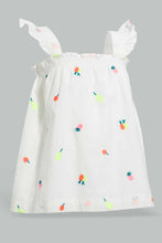 Load image into Gallery viewer, Redtag-White-Neon-Embroidery-Strappy-Sleeveless-Blouse-Blouses-Infant-Girls-3 to 24 Months
