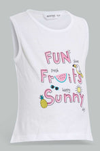 تنزيل الصورة على معرض الصور، Redtag-White-Print-T-Shirt-With-Short-Sets-Infant-Girls-3 to 24 Months
