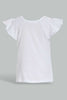 Redtag-White-Tropical-Peek-A-Boo-Artwork-T-Shirt-Embellished-Infant-Girls-3 to 24 Months