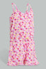 Redtag-Pink-Printed-Jumpsuit-Jumpsuits-Infant-Girls-3 to 24 Months