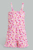 Redtag-Pink-Printed-Jumpsuit-Jumpsuits-Infant-Girls-3 to 24 Months