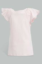 تنزيل الصورة على معرض الصور، Redtag-Pink-Flamingo-Peek-A-Boo-Artwork-T-Shirt-Embellished-Infant-Girls-3 to 24 Months
