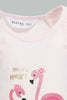 Redtag-Pink-Flamingo-Peek-A-Boo-Artwork-T-Shirt-Embellished-Infant-Girls-3 to 24 Months