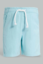 تنزيل الصورة على معرض الصور، Redtag-Red-And-Aqua-Trouser-Short-2Pack-Chino-Shorts-Infant-Boys-3 to 24 Months
