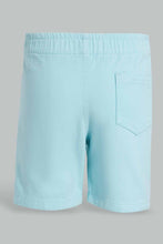 تنزيل الصورة على معرض الصور، Redtag-Red-And-Aqua-Trouser-Short-2Pack-Chino-Shorts-Infant-Boys-3 to 24 Months
