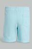 Redtag-Red-And-Aqua-Trouser-Short-2Pack-Chino-Shorts-Infant-Boys-3 to 24 Months