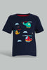 Redtag-Navy-Tshirt-With-Helicopter-Patch-Embellished-Infant-Boys-3 to 24 Months