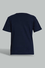 Load image into Gallery viewer, Redtag-Navy-Tshirt-With-Helicopter-Patch-Embellished-Infant-Boys-3 to 24 Months
