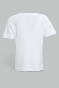 Redtag-White-Tshirt-With-Truck--Patch-Embellished-Infant-Boys-3 to 24 Months