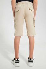 Load image into Gallery viewer, Redtag-Beige-Keyshape-Short-Chino-Shorts-Senior-Boys-9 to 14 Years
