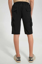 Load image into Gallery viewer, Redtag-Black-Keyshape-Short-Chino-Shorts-Senior-Boys-9 to 14 Years
