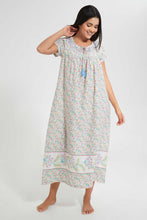 Load image into Gallery viewer, Redtag-Off-White-Floral-Printed-Nightgown-Nightgowns-Women&#39;s-
