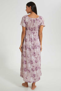 Redtag-Pale-Pink-Floral-Printed-Nightgown-Nightgowns-Women's-