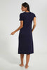 Redtag-Navy-Plain-Nightgown-With-Lace-Nightgowns-Women's-