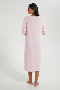 Redtag-Pink-Plain-Nightgown-Nightgowns-Women's-