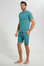 تنزيل الصورة على معرض الصور، Redtag-Teal-Pyjama-Sets-Pyjama-Sets-Men&#39;s-
