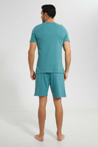 Redtag-Teal-Pyjama-Sets-Pyjama-Sets-Men's-