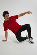 تنزيل الصورة على معرض الصور، Redtag-Red-T-Shirt-With-Chest-Print-Graphic-Prints-Men&#39;s-
