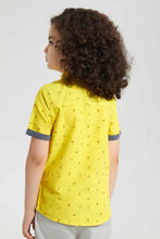 Load image into Gallery viewer, Yellow Palm Tree Print Shirt
