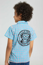 Load image into Gallery viewer, Redtag-White-Check-Shirt-With-Print-Casual-Shirts-Boys-2 to 8 Years
