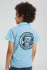 Redtag-White-Check-Shirt-With-Print-Casual-Shirts-Boys-2 to 8 Years