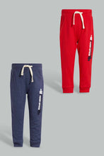 تنزيل الصورة على معرض الصور، Redtag-Blue-Mel-And-Red-Mel-Track-(2-Pack)-Joggers-Infant-Boys-3 to 24 Months
