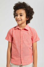 Load image into Gallery viewer, Redtag-Red-Two-Tone-Short-Sleeve-Shirt-Casual-Shirts-Boys-2 to 8 Years
