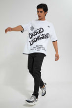 تنزيل الصورة على معرض الصور، Redtag-White-T-Shirt-With-Print-Graphic-Prints-Men&#39;s-
