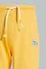 Redtag-Mustard-And-Ecru-Track-(2-Pack)-Joggers-Infant-Boys-3 to 24 Months