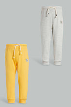 تنزيل الصورة على معرض الصور، Redtag-Mustard-And-Ecru-Track-(2-Pack)-Joggers-Infant-Boys-3 to 24 Months
