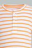 Redtag-Orange-Yd-Henley-T-Shirt-Striped-Infant-Boys-3 to 24 Months