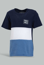 Load image into Gallery viewer, Redtag-Navy-Blue-Cut-And-Sew-Tshirt-All-Over-Prints-Infant-Boys-3 to 24 Months
