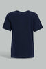 Redtag-Navy-Blue-Cut-And-Sew-Tshirt-All-Over-Prints-Infant-Boys-3 to 24 Months