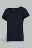 Redtag-Navy-And-Grey-Neon--Solid-T-Shirt-(2Pack)-Plain-Infant-Boys-3 to 24 Months