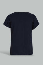 Load image into Gallery viewer, Redtag-Navy-And-Grey-Neon--Solid-T-Shirt-(2Pack)-Plain-Infant-Boys-3 to 24 Months
