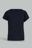 Redtag-Navy-And-Grey-Neon--Solid-T-Shirt-(2Pack)-Plain-Infant-Boys-3 to 24 Months