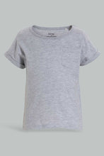 Load image into Gallery viewer, Redtag-Navy-And-Grey-Neon--Solid-T-Shirt-(2Pack)-Plain-Infant-Boys-3 to 24 Months
