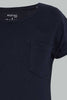 Redtag-Navy-And-Grey-Neon--Solid-T-Shirt-(2Pack)-Plain-Infant-Boys-3 to 24 Months