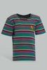 Redtag-Red-Yd-Striped-Tshirt-Striped-T-Shirts-Infant-Boys-3 to 24 Months