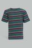 Redtag-Red-Yd-Striped-Tshirt-Striped-T-Shirts-Infant-Boys-3 to 24 Months