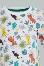 Load image into Gallery viewer, Redtag-Ecru-And-Printed-Wood-Pecker-T-Shirt-(2-Pack)-All-Over-Prints-Infant-Boys-3 to 24 Months
