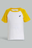 Redtag-White-And-Navy-Raglan-T-Shirt-(2-Pack)-Plain-Infant-Boys-3 to 24 Months
