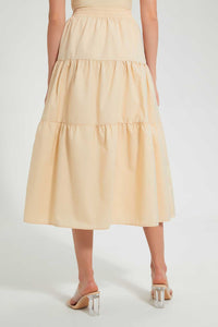 Redtag-Beige-Flared-Skirt-Skirts-Women's-