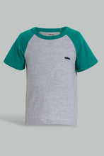 Load image into Gallery viewer, Redtag-Grey-And-Ecru-Raglan-T-Shirt-(2-Pack)-Plain-Infant-Boys-3 to 24 Months

